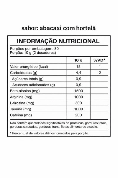 Pré-treino HYPRO NUTRITION PUMP 300g