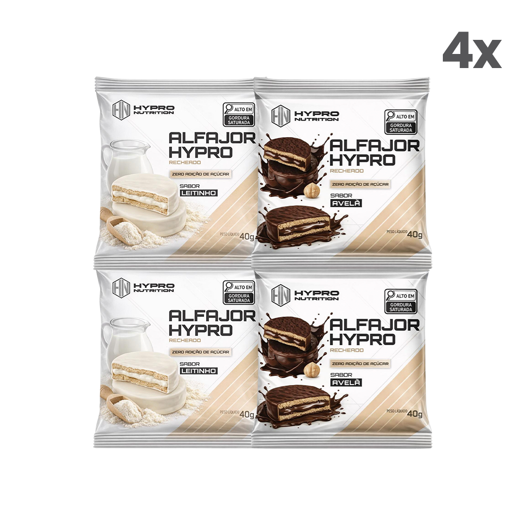 Kit 4 Unidades: Alfajor HYPRO NUTRITION 160g